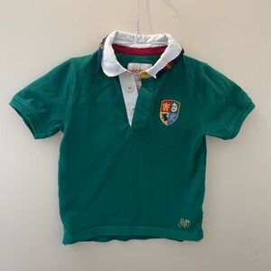 Mini Boden ‘Harry Potter’ Teal Polo with Colorful Crest